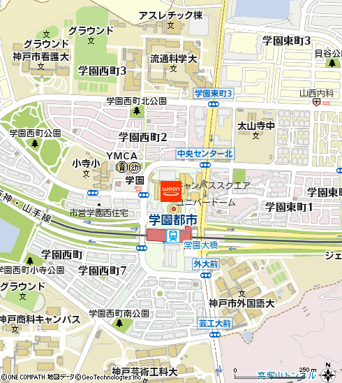 イオンフードスタイル神戸学園店付近の地図
